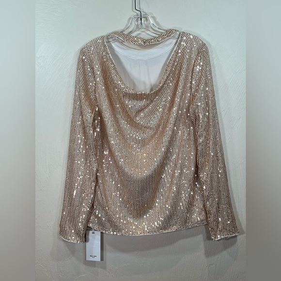 Grace Karin Sequin LongSleeve Open Back Party Top - Picture 6 of 16